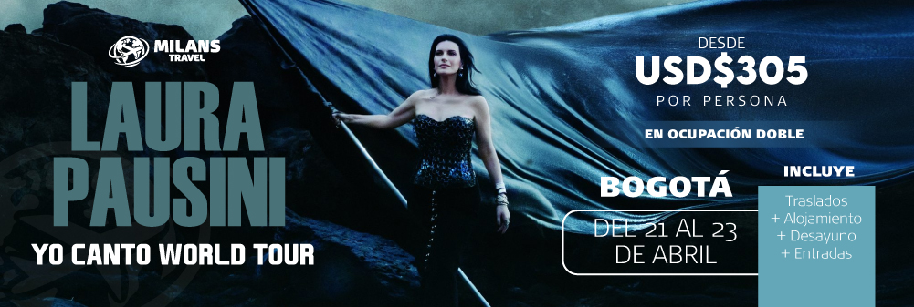 Laura Pausini en Bogotá el 22 de abril 2026