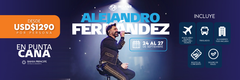Alejandro Fernández del 24 al 27 de septiembre 